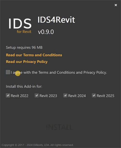 Getting Started - DiRoots.IDS4Revit.Releases